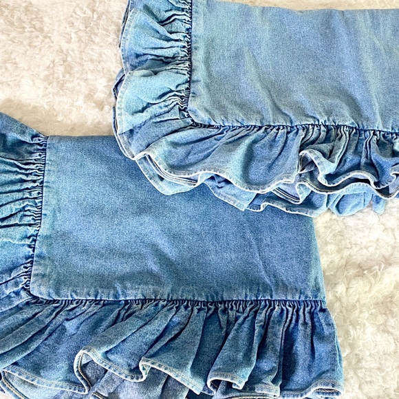 Ralph Lauren Denim Ruffled Pillowcases 